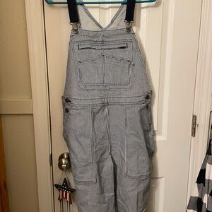 Duluth Striped Denim Overalls